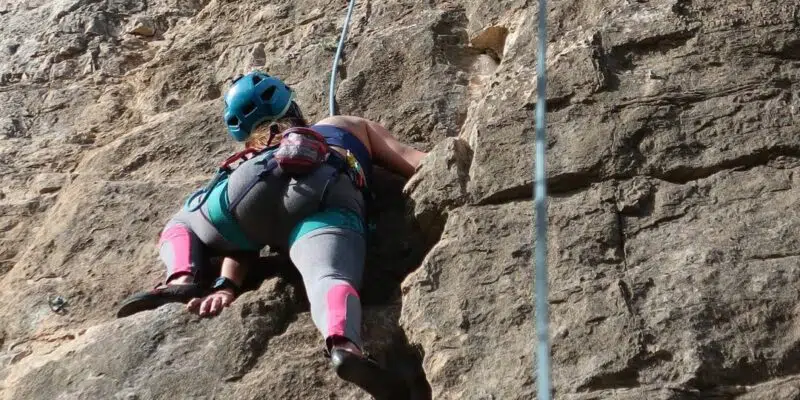 top rope climbing